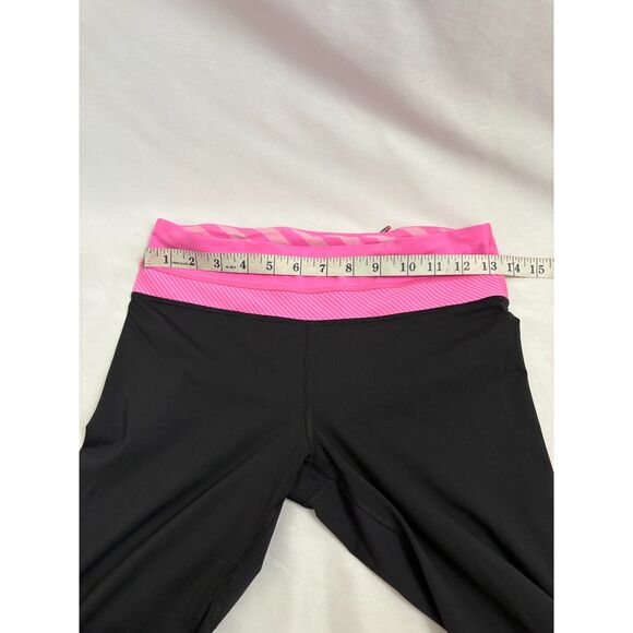 Lululemon Run Inspire Crop II Capri Pants Y2K Pink Stripes Run Yoga Size 6 Gym - Picture 8 of 11